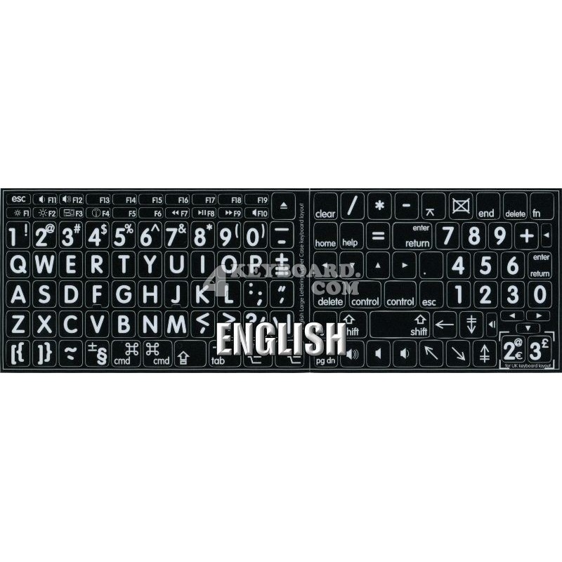 Apple English Large Lettering (Upper Case) non-transparent keyboard sticker