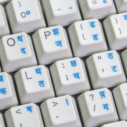 Hindi transparent keyboard stickers