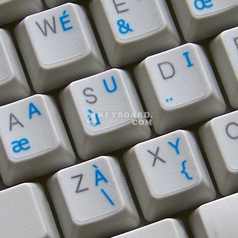 French Bepo transparent keyboard stickers