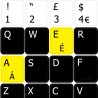 Learning English UK Colored Apple non transparent keyboard stickers