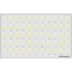 Arabic transparent keyboard stickers