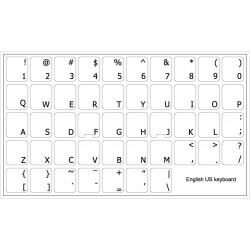English US transparent keyboard stickers