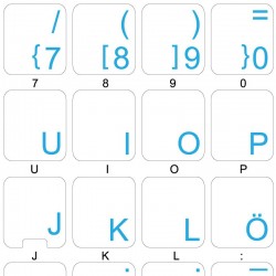 Swedish Finnish transparent keyboard  stickers