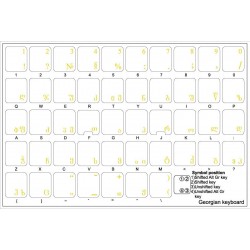 Georgian transparent keyboard stickers
