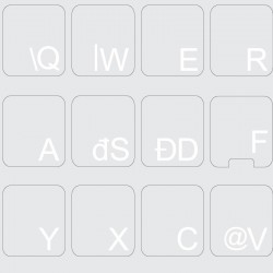 Romanian transparent keyboard  stickers