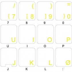 Norwegian transparent keyboard  stickers