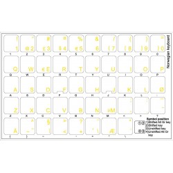 Norwegian transparent keyboard  stickers