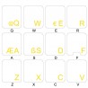 Turkish Q transparent keyboard  stickers