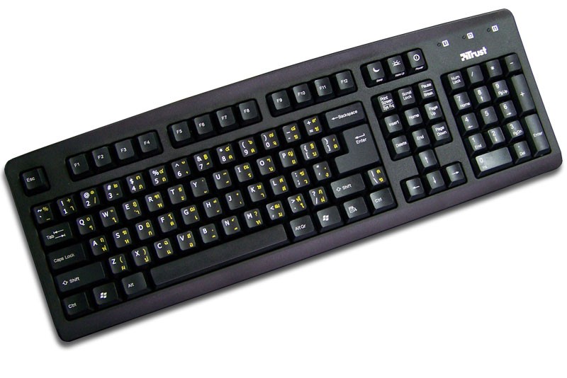 Thai-English Non Transparent Black Background Keyboard Stickers for Computer Laptops Desktop