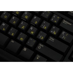Spanish (Latin American)-Russian non transparent keyboard stickers