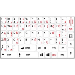 English US International non transparent keyboard stickers