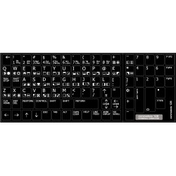 Commodore 128 non transparent keyboard stickers
