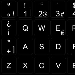 Replacement Spanish keyboard sticker on spanish language