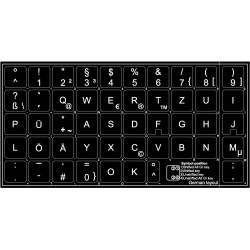 German non-transparent keyboard sticker