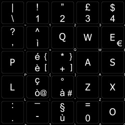 Italian non transparent keyboard  stickers