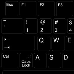 Commodore CDTV non transparent keyboard stickers