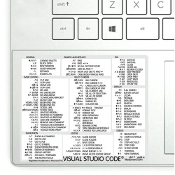 Visual Studio Code reference keyboard hotkeys decals for Windows