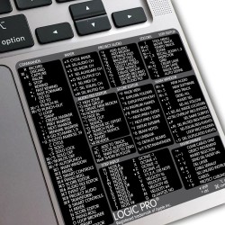 Logic Pro reference keyboard hotkeys decals for Mac OS