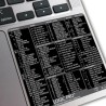 Logic Pro reference keyboard hotkeys decals for Mac OS