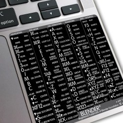Blender reference keyboard hotkeys decals for Mac OS