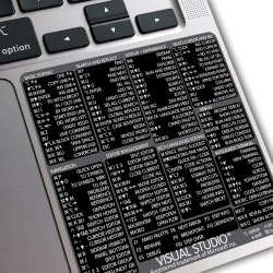 Visual Studio reference keyboard hotkeys decals for Mac OS