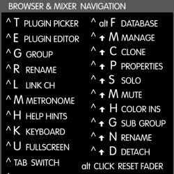 FL Studio reference keyboard hotkeys decals for Windows