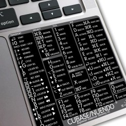 Cubase/Nuendo reference keyboard hotkeys decals for Mac OS