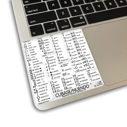 Cubase/Nuendo reference keyboard hotkeys decals for Mac OS
