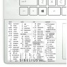 Sibelius reference keyboard hotkeys decals for Windows