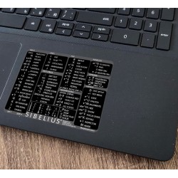 Sibelius reference keyboard hotkeys decals for Windows