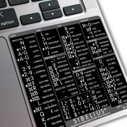 Sibelius reference keyboard hotkeys decals for Mac OS