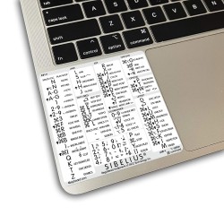 Sibelius reference keyboard hotkeys decals for Mac OS