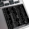 Autodesk Fusion 360 reference keyboard hotkeys decals for Mac OS