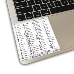 Autodesk Fusion 360 reference keyboard hotkeys decals for Mac OS