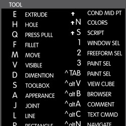Autodesk Fusion 360 reference keyboard hotkeys decals for Windows