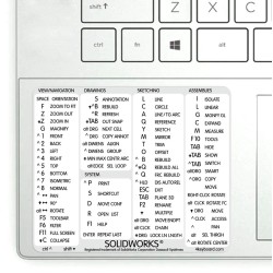 SolidWorks reference keyboard hotkeys decals for Windows