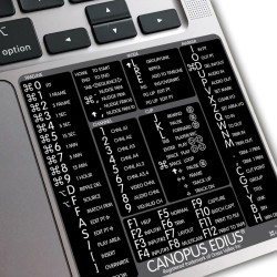 Canopus Edius reference keyboard hotkeys decals for Mac OS