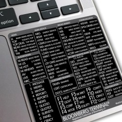 Bloomberg Terminal reference keyboard hotkeys decals for Mac OS