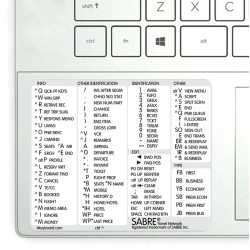 Sabre Travel Network reference keyboard hotkeys decals for Windows