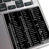 iMovie reference keyboard hotkeys decals for Mac OS