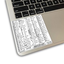 Ableton Live reference keyboard hotkeys decals for Mac OS