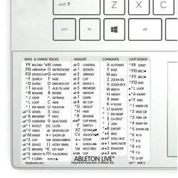 Ableton Live reference keyboard hotkeys decals for Windows