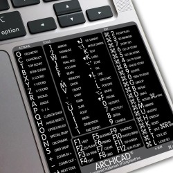 Archicad reference keyboard hotkeys decals for Mac OS