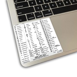 Archicad reference keyboard hotkeys decals for Mac OS