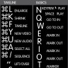 Avid Xpress / Media Composer reference keyboard hotkeys decals for Mac OS