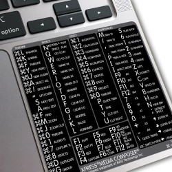 Avid Xpress / Media Composer reference keyboard hotkeys decals for Mac OS