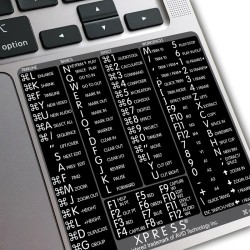 Avid Xpress reference keyboard hotkeys decals for Mac OS