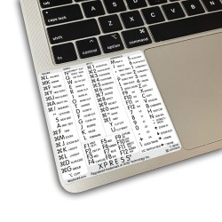 Avid Xpress reference keyboard hotkeys decals for Mac OS