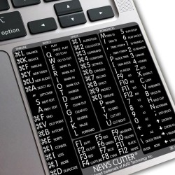 NewsCutter reference keyboard hotkeys decals for Mac OS