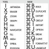 CorelDRAW reference keyboard hotkeys decals for Mac OS